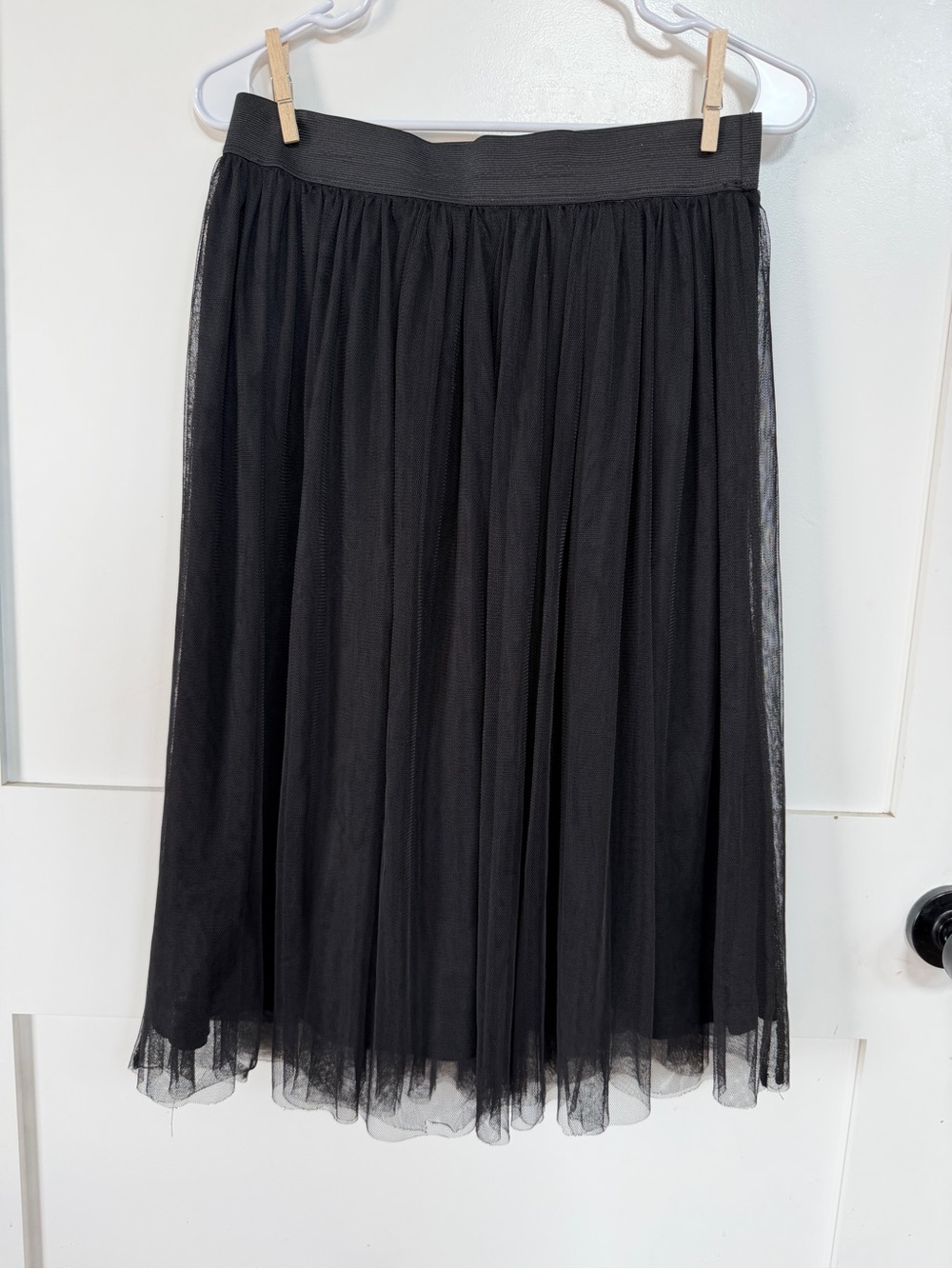 Black Midi Tulle Overlay Skirt L Whimsigoth modest